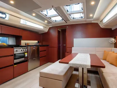 Galley of Atena - Water maker, Solar Panel, a Hanse Yachts Hanse 508 sailboat at Cannigione, Italy