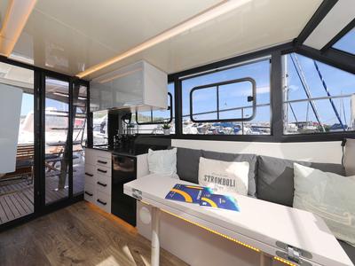 Galley of Muneca, a Cobra Yachts Futura 40 Grand Horizon yacht at Grad Vodice, Croatia