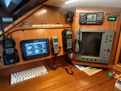 Cockpit of Slow, a Jeanneau Sun Odyssey 52.2 sailboat at Roses, Spain