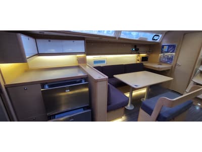 Galley of Enki, a Dufour 430 sailboat at Fethiye, Turkey