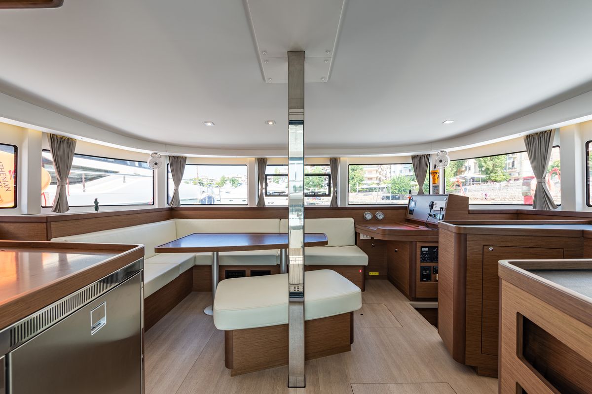 Salon of Idal, a Lagoon 42 catamaran at Municipal Unit of Lefkada, Greece