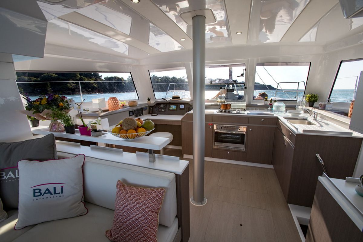 Galley of Day Dream, a Bali Catspace catamaran at Grad Pula, Croatia