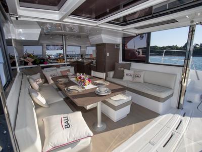 Deck of Day Dream, a Bali Catspace catamaran at Grad Pula, Croatia
