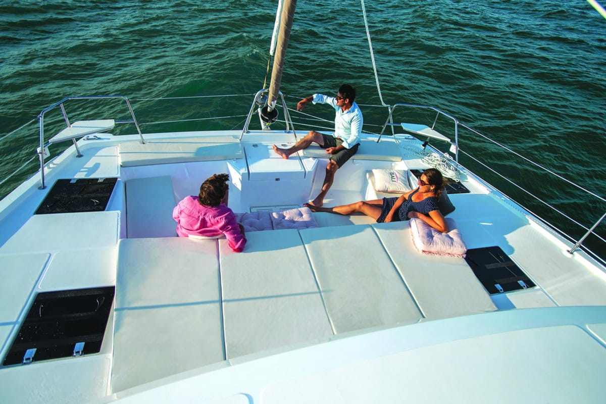 Exterior view of Day Dream, a Bali Catspace catamaran at Grad Pula, Croatia