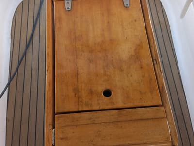 Deck of Eowyn G, a Bavaria 39 Cruiser sailboat at Grad Trogir, Croatia