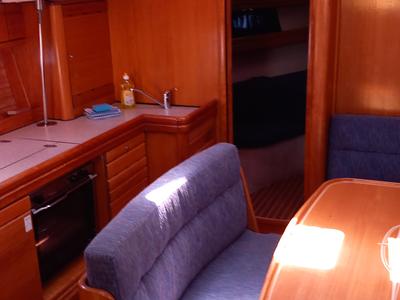 Salon of Eowyn G, a Bavaria 39 Cruiser sailboat at Grad Trogir, Croatia