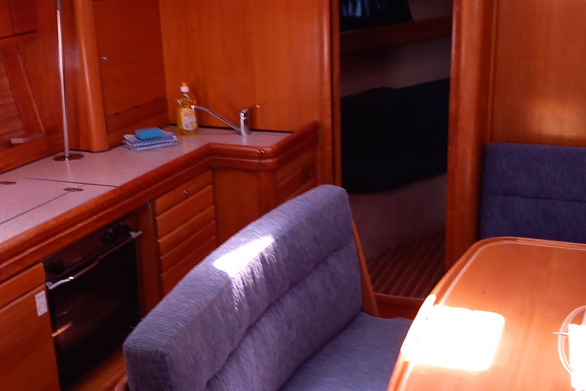 Salon of Eowyn G, a Bavaria 39 Cruiser sailboat at Grad Trogir, Croatia