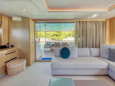 Salon of Insieme, a Princess Yachts Princess 85 yacht at Grad Trogir, Croatia