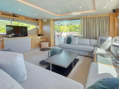 Salon of Insieme, a Princess Yachts Princess 85 yacht at Grad Trogir, Croatia