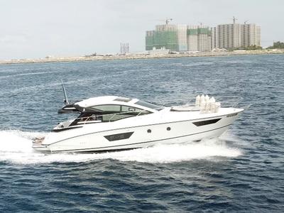 Exterior view of Island Cruise, a Beneteau GT40 motorboat at Malé, Maldives