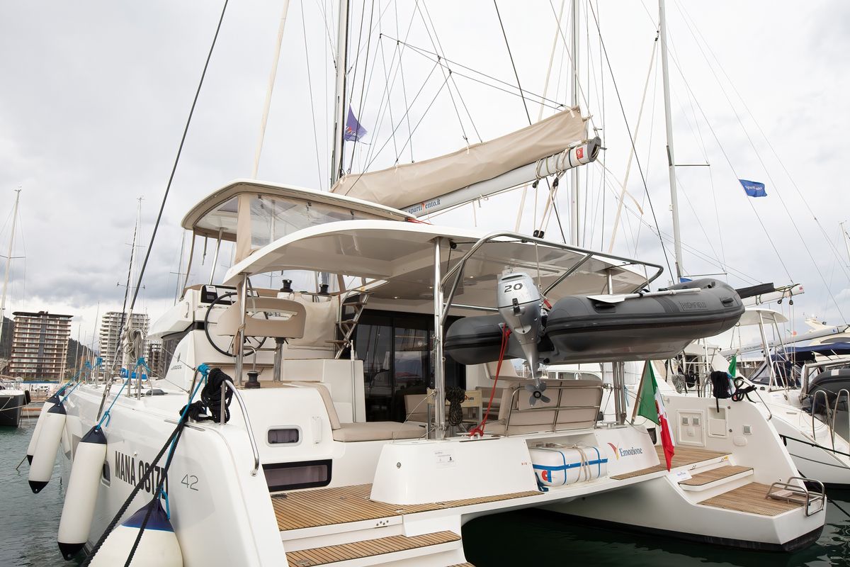 Exterior view of Emozione - Standard Line, a Lagoon 42 catamaran at Salerno, Italy