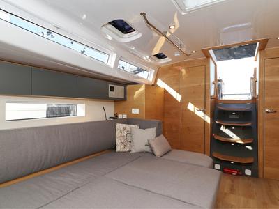 Salon of Scarlett, a Elan Impression 45 sailboat at Grad Biograd na Moru, Croatia