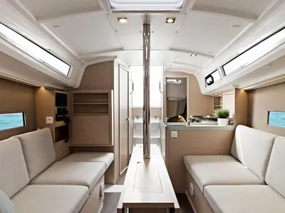 Salon of No name, a Beneteau Oceanis 30.1 sailboat at Port Navalo, France
