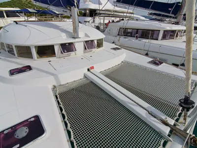 Deck of Shona, a Lagoon 380 catamaran at Betina, Croatia