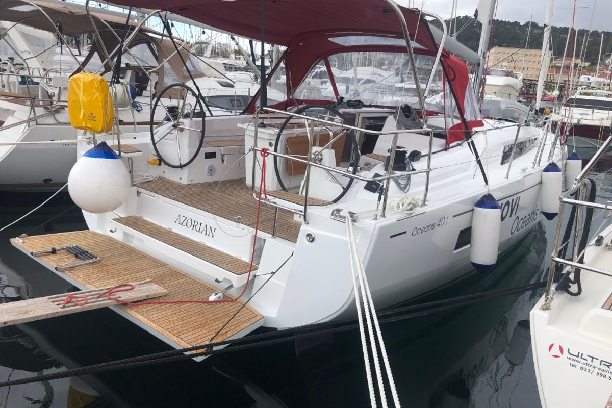 Exterior view of AZORIAN, a Beneteau Oceanis 40.1 sailboat at Split, Croatia