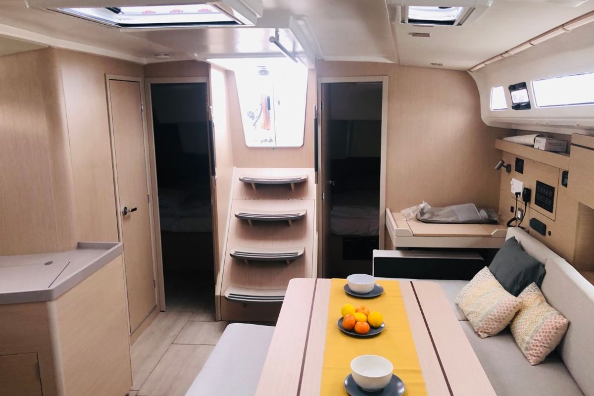 Salon of AZORIAN, a Beneteau Oceanis 40.1 sailboat at Split, Croatia