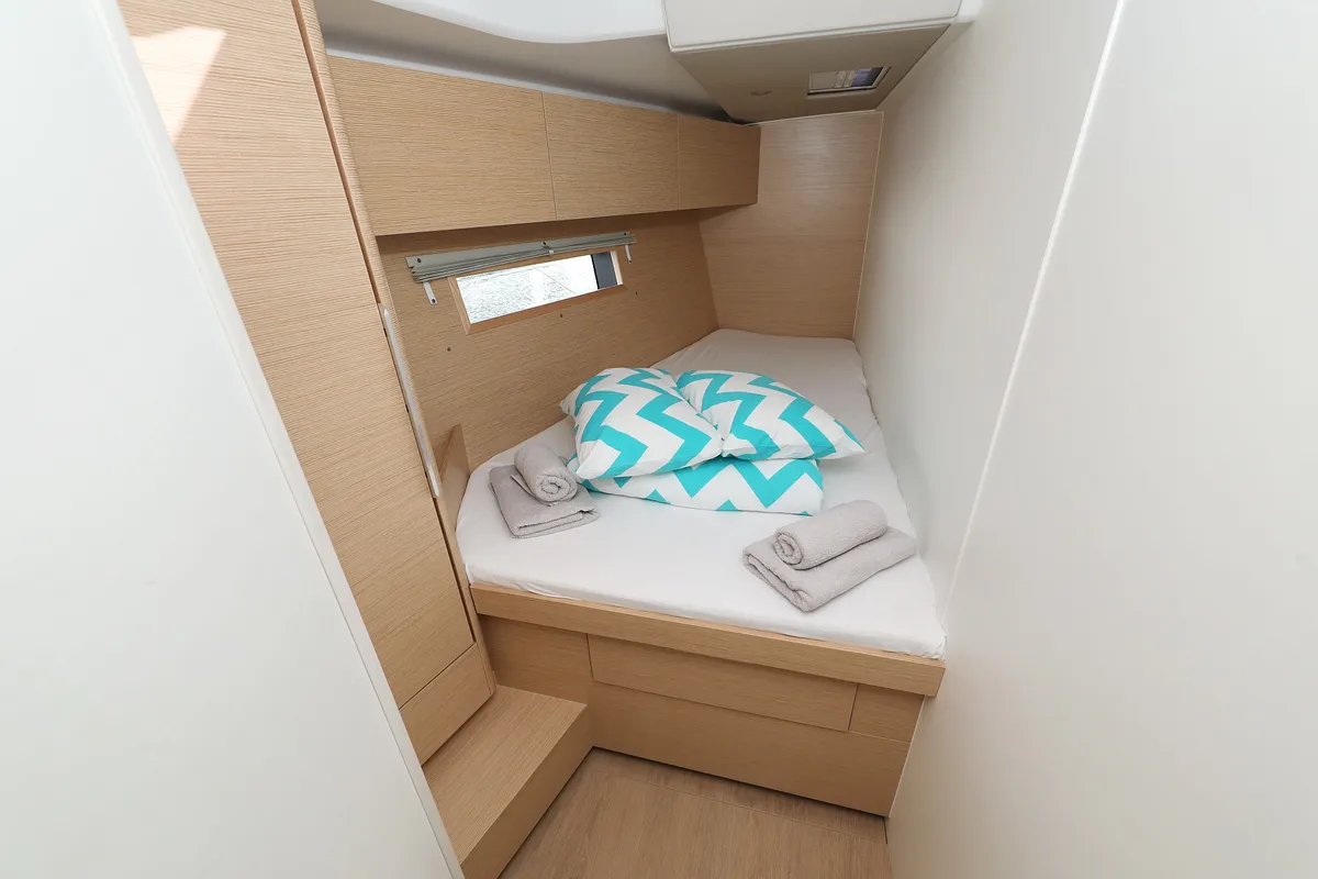 Cabin on Libertas, a Hanse Yachts Hanse 460 sailboat at Seget Donji, Croatia