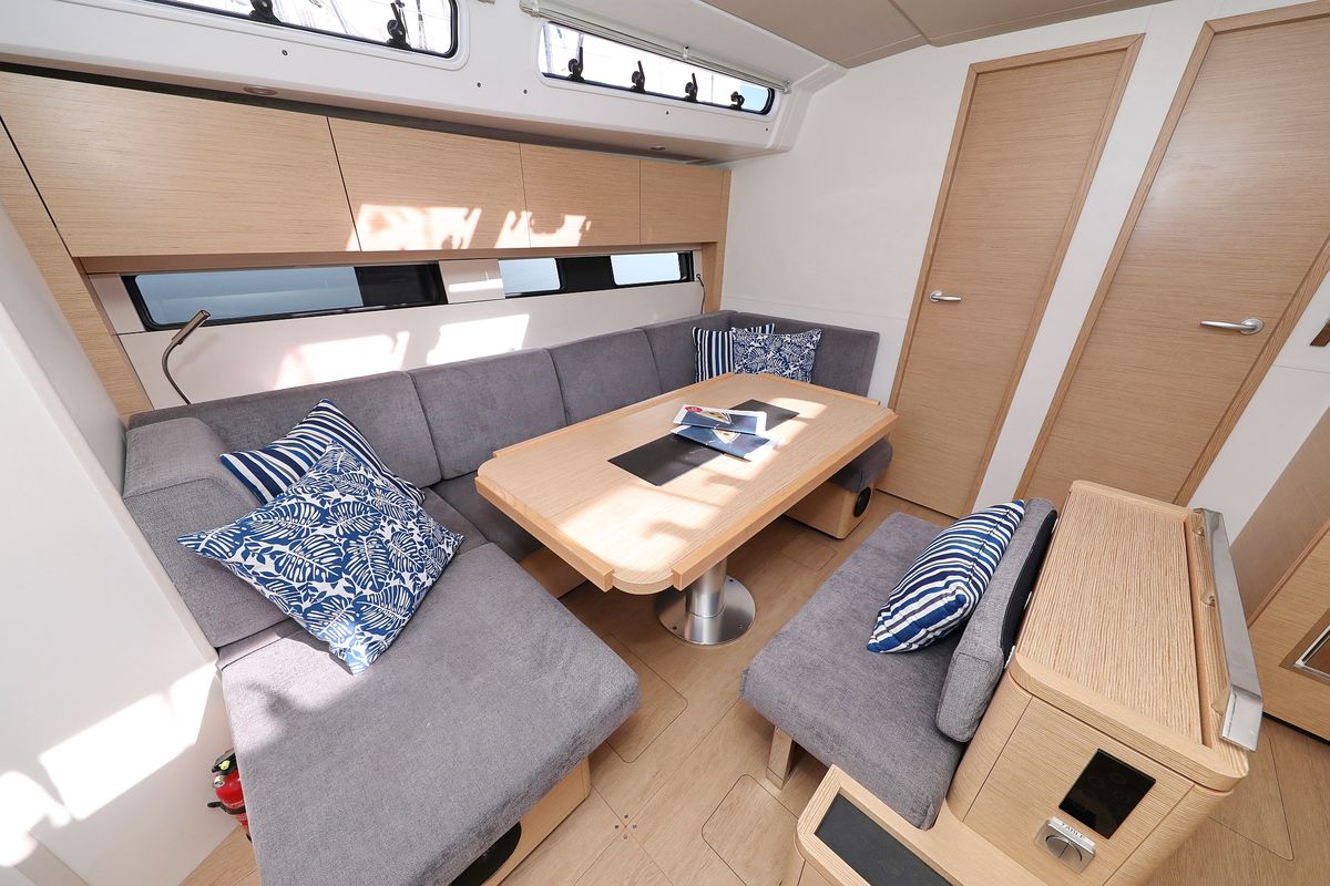 Salon of Libertas, a Hanse Yachts Hanse 460 sailboat at Seget Donji, Croatia