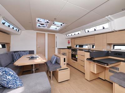 Salon of Libertas, a Hanse Yachts Hanse 460 sailboat at Seget Donji, Croatia