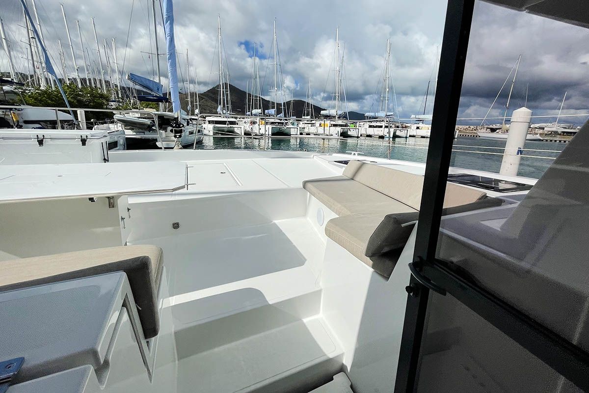 Deck of Bali Cat, a Bali 4.8 catamaran at Road Town, British Virgin Islands