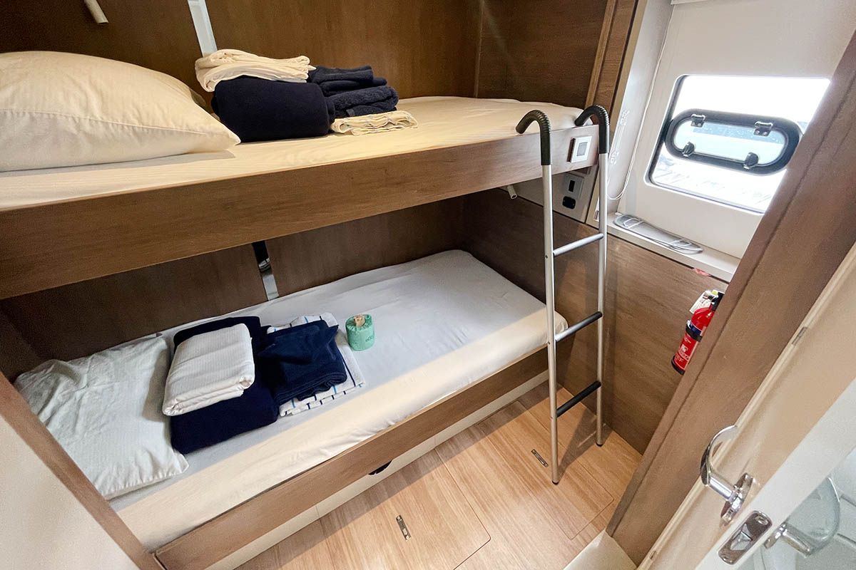 Cabin on Bali Cat, a Bali 4.8 catamaran at Road Town, British Virgin Islands