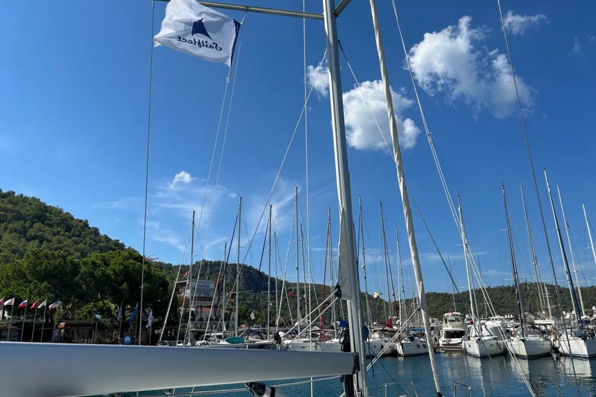 Sail Lynx, a Beneteau Oceanis 34.1 sailboat at Fethiye, Turkey