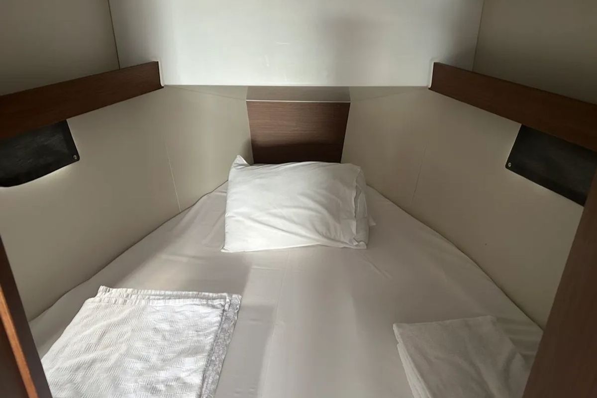Cabin on Sail Lynx, a Beneteau Oceanis 34.1 sailboat at Fethiye, Turkey