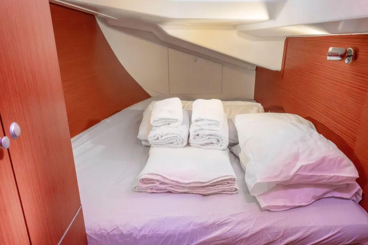 Cabin on Taurus, a Hanse Yachts Hanse 445 sailboat at Fethiye, Turkey