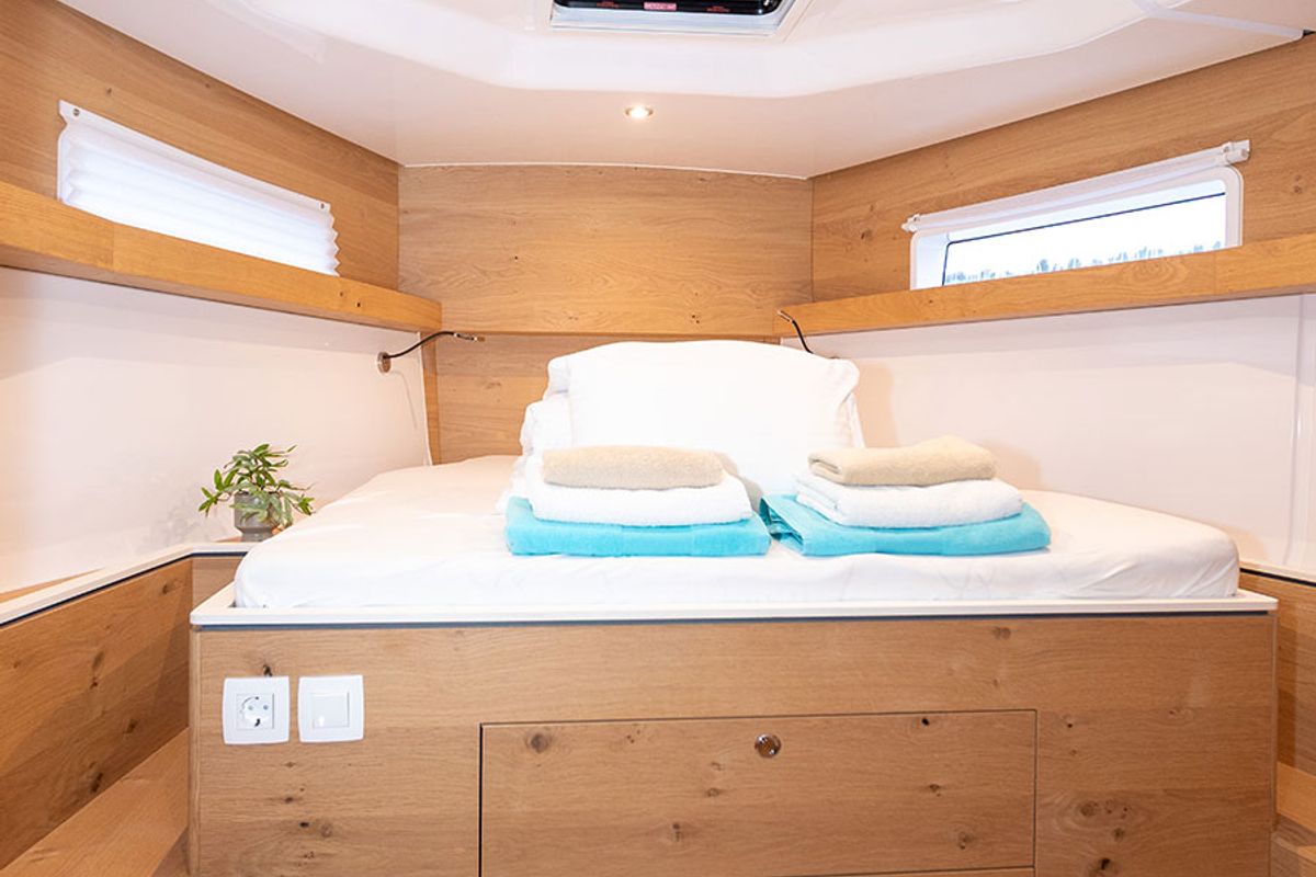Cabin on Ollie, a Elan Impression 45 sailboat at Primošten, Croatia
