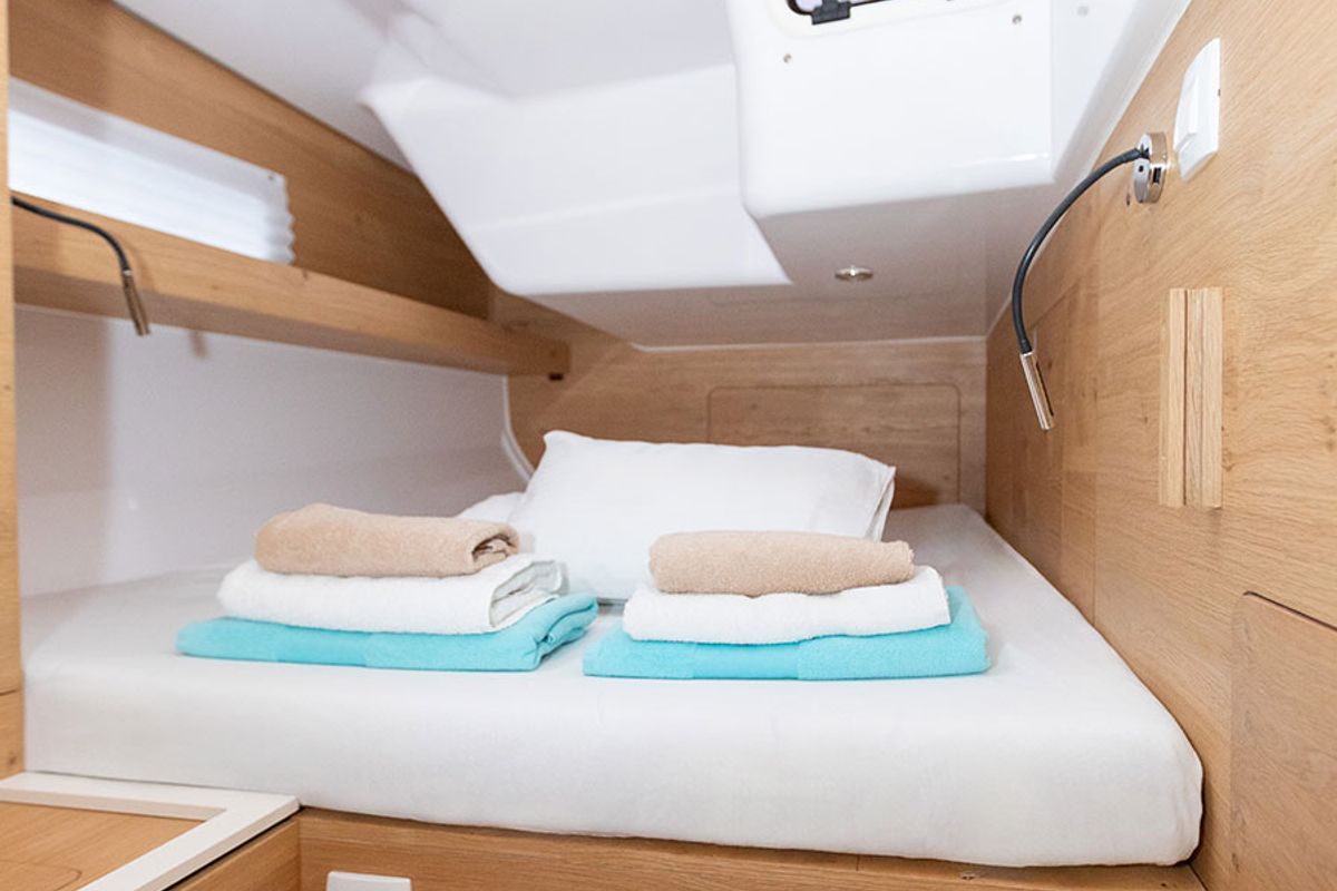 Cabin on Ollie, a Elan Impression 45 sailboat at Primošten, Croatia