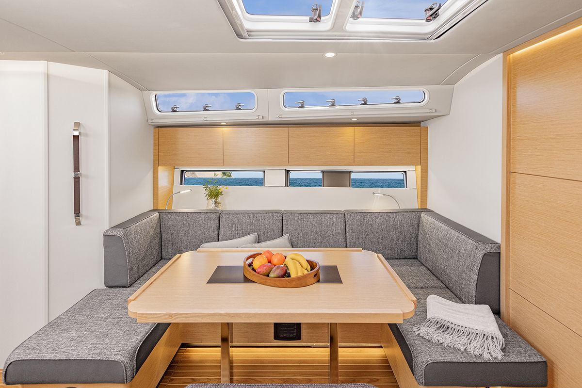 Salon of Sailaway, a Hanse Yachts Hanse 460 sailboat at Grad Šibenik, Croatia