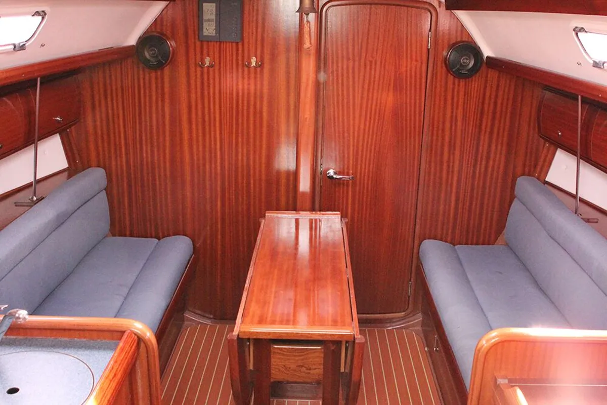 Salon of La Luna, a Bavaria 30 Cruiser sailboat at Općina Vrsar, Croatia