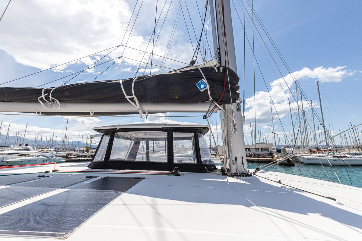 Deck of HAPPY KEY, a Lagoon 42 catamaran at Općina Rogoznica, Croatia