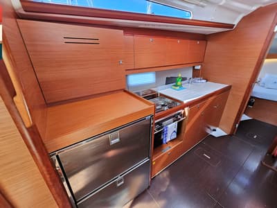 Galley of Klara, a Dufour 390 GL sailboat at Grad Kaštela, Croatia