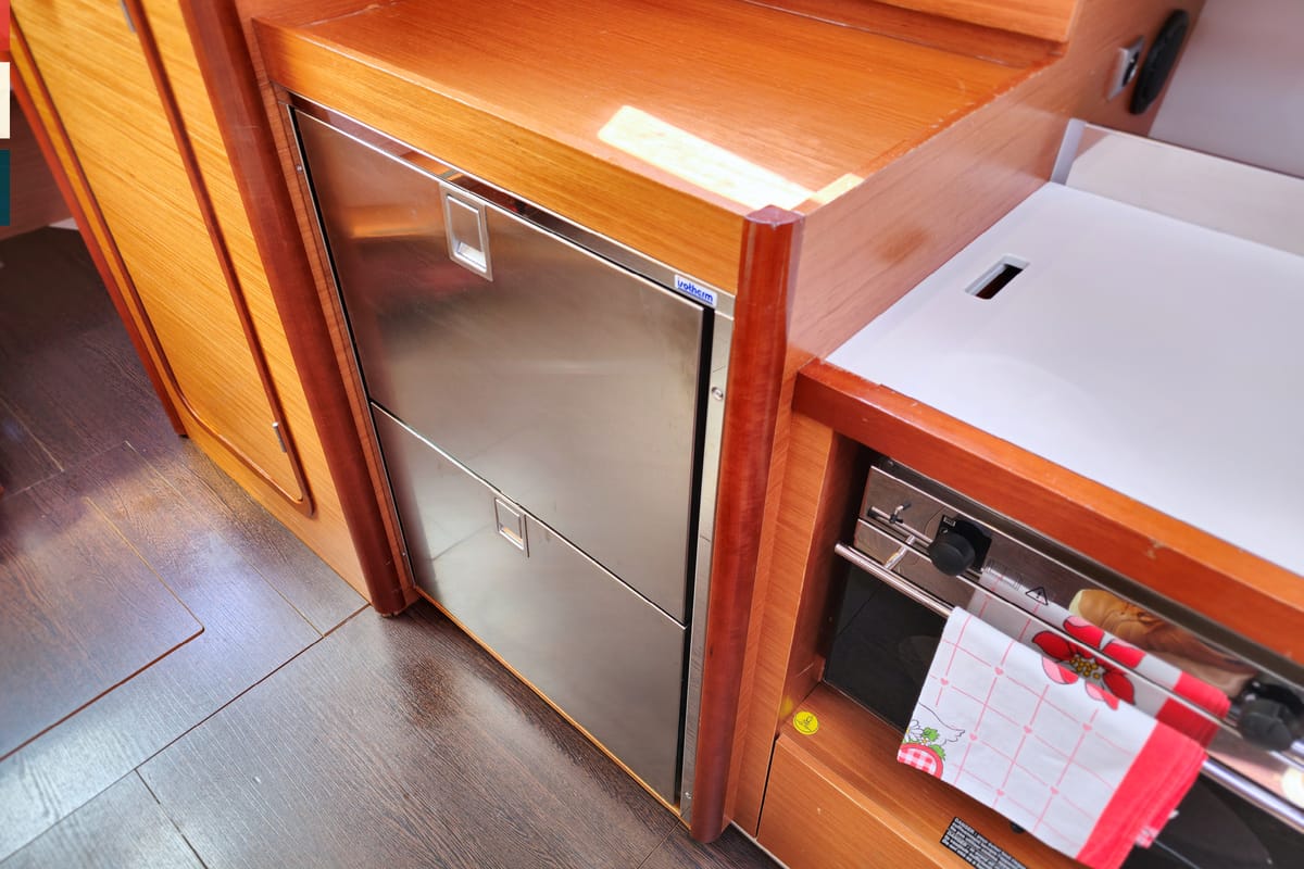 Galley of Klara, a Dufour 390 GL sailboat at Grad Kaštela, Croatia