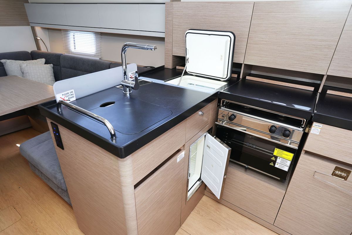 Galley of Teri, a Hanse Yachts Hanse 418 sailboat at Seget Donji, Croatia