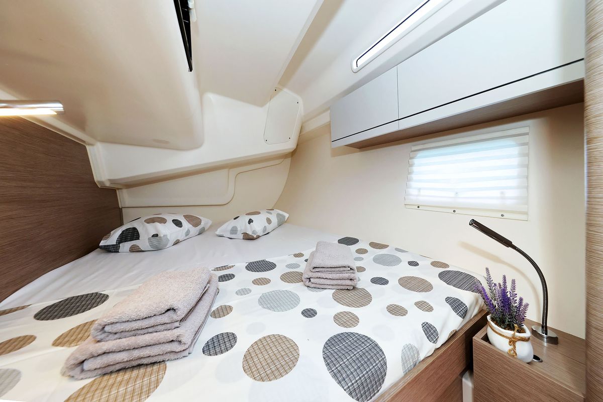 Cabin on Teri, a Hanse Yachts Hanse 418 sailboat at Seget Donji, Croatia