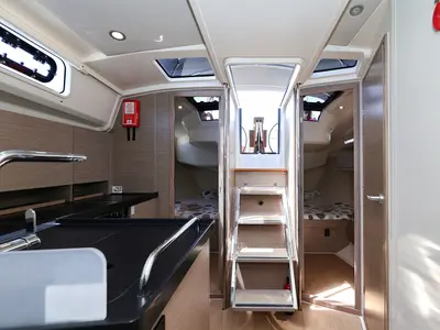 Galley of Teri, a Hanse Yachts Hanse 418 sailboat at Seget Donji, Croatia