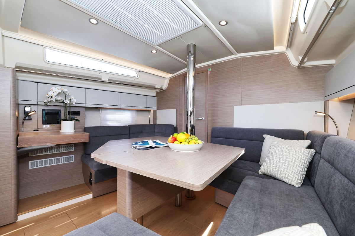 Salon of Teri, a Hanse Yachts Hanse 418 sailboat at Seget Donji, Croatia