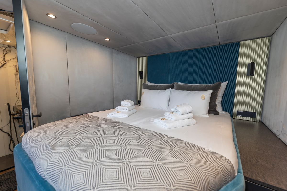 Cabin on Mr.Si, a Sunreef Yachts Sunreef 60 catamaran at Općina Rogoznica, Croatia
