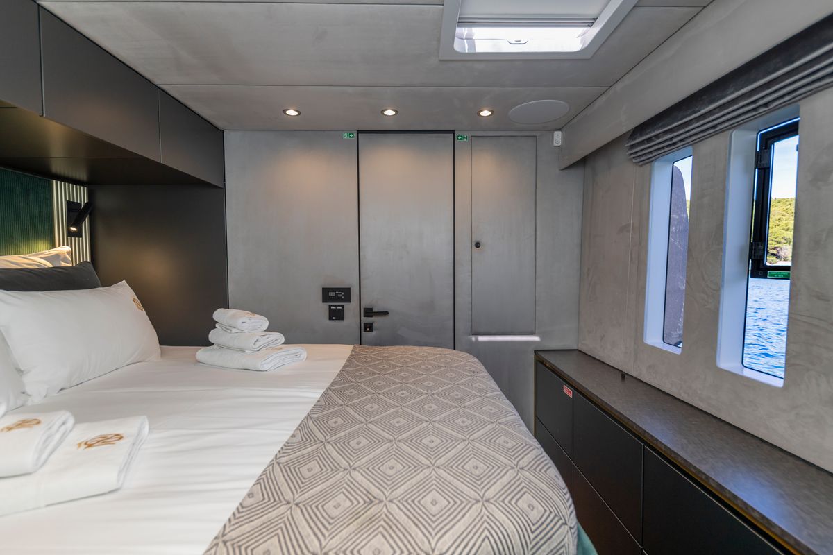 Cabin on Mr.Si, a Sunreef Yachts Sunreef 60 catamaran at Općina Rogoznica, Croatia