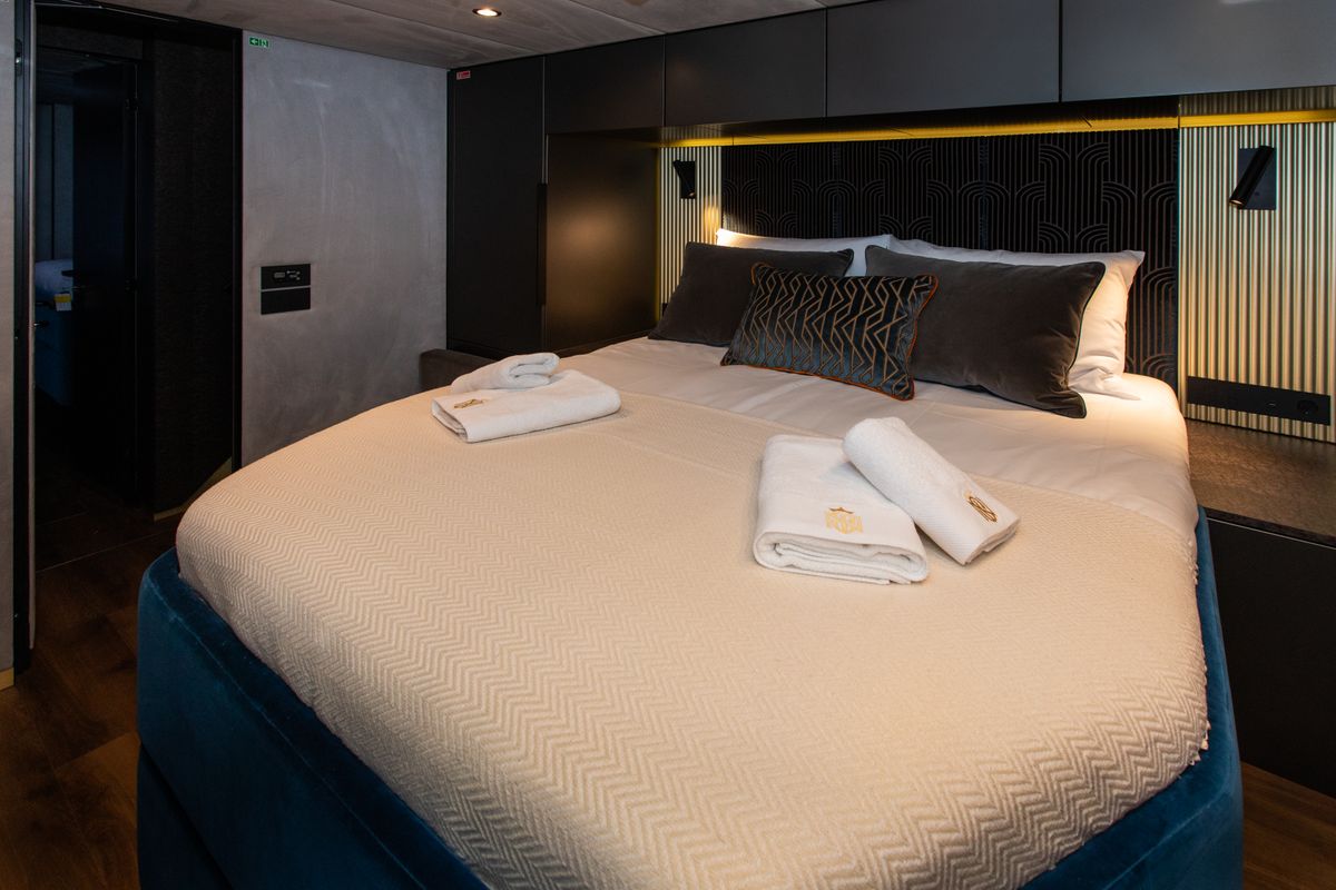 Cabin on Mr.Si, a Sunreef Yachts Sunreef 60 catamaran at Općina Rogoznica, Croatia