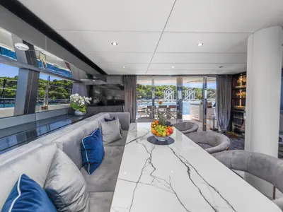 Salon of Mr.Si, a Sunreef Yachts Sunreef 60 catamaran at Općina Rogoznica, Croatia