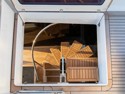 Deck of Mr.Si, a Sunreef Yachts Sunreef 60 catamaran at Općina Rogoznica, Croatia