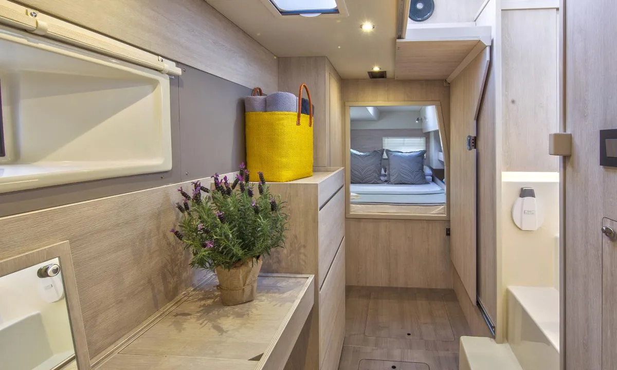 Cabin on Moorings 433 PC Club, a Leopard 43 PC catamaran at Road Town, British Virgin Islands