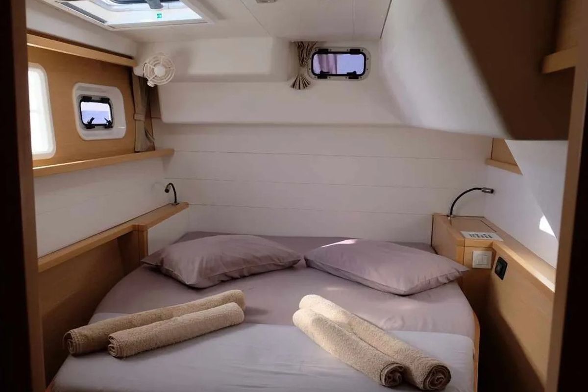 Cabin on Cabin 4, a Lagoon 450 Fly catamaran at Municipal Unit of Lefkada, Greece