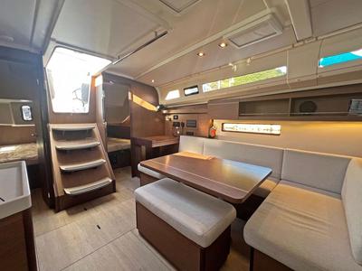 Salon of Just Wind, a Beneteau Oceanis 40.1 sailboat at Lagos, Portugal