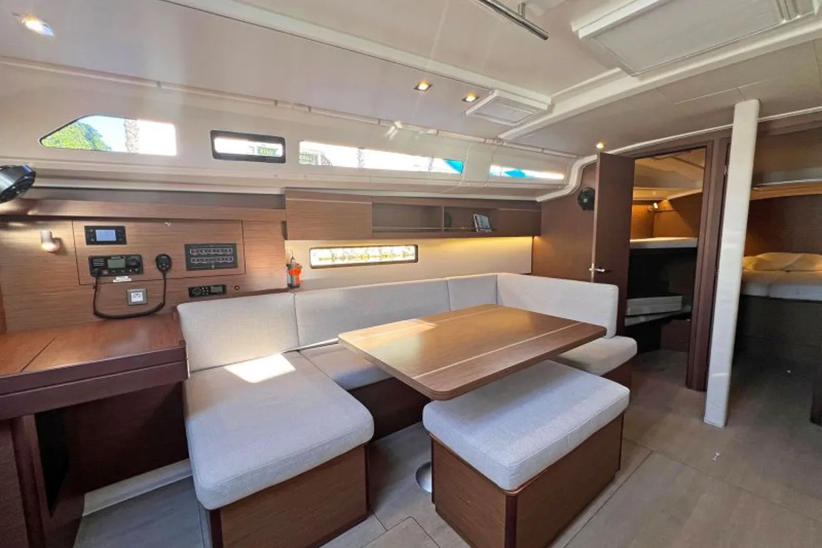 Salon of Just Wind, a Beneteau Oceanis 40.1 sailboat at Lagos, Portugal