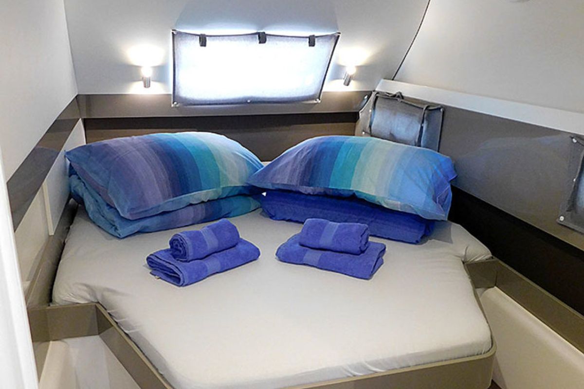 Cabin on Kanalu, a Bali 4.1 catamaran at Grad Kaštela, Croatia