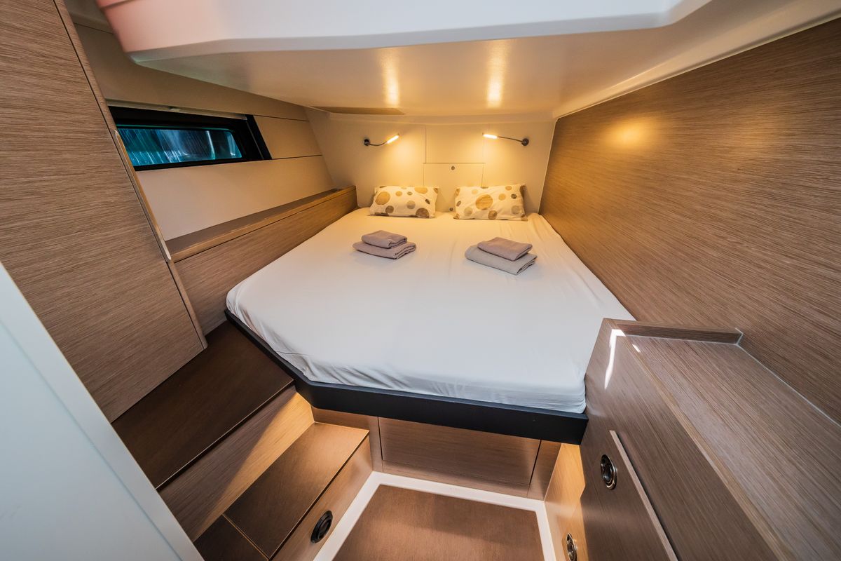 Cabin on Ilonka - OW, a Hanse Yachts Hanse 460 sailboat at Seget Donji, Croatia